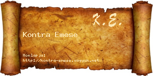 Kontra Emese névjegykártya