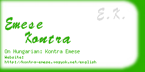 emese kontra business card